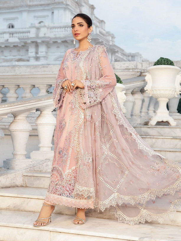 Maria.B Unstitched Embroidered Luxury Chiffon 3Pc Suit MPC-24-106