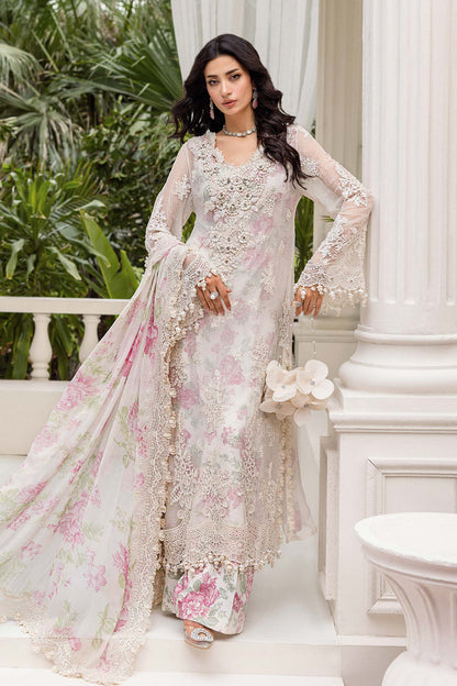 Maria B Embroidered Chiffon Suit | MPC-25-101