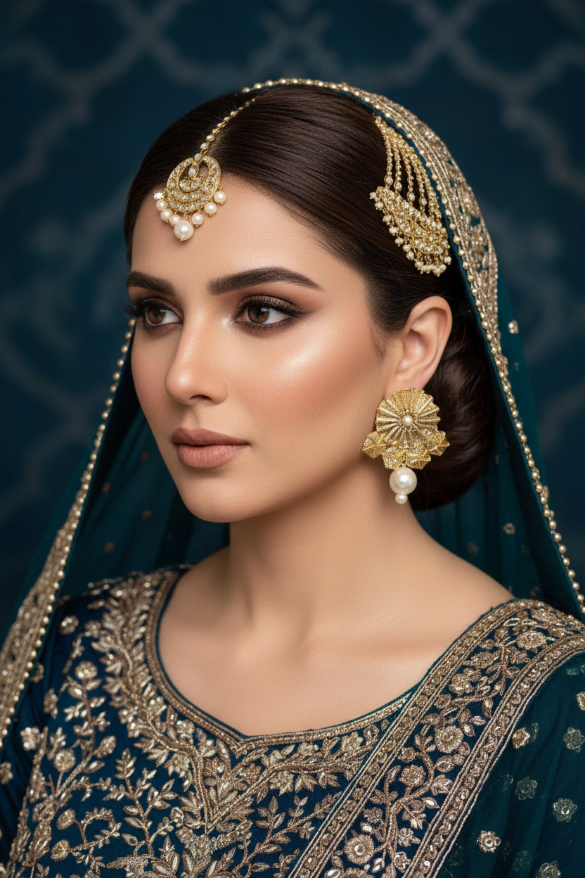 Zarr Golden Gotta Pearl Studs