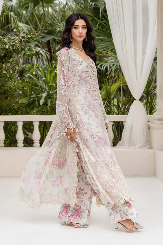 Maria B Embroidered Chiffon Suit | MPC-25-101