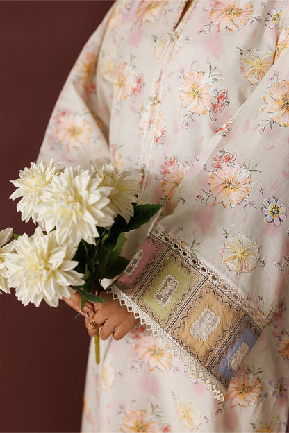 EMBROIDERED PRINTED LAWN stitched