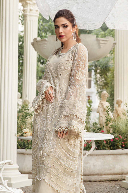 Maria B Unstitched Embroidered Chiffon Suit | MPC-24-104