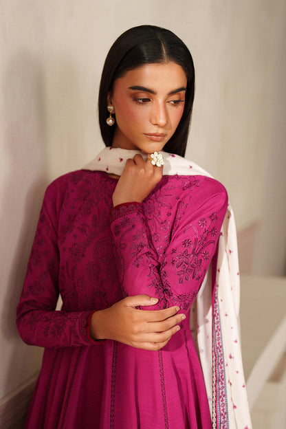 Embroidered Khaddar Pink