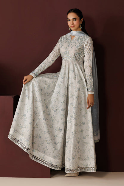 Stitched Lavender Lawn Dress