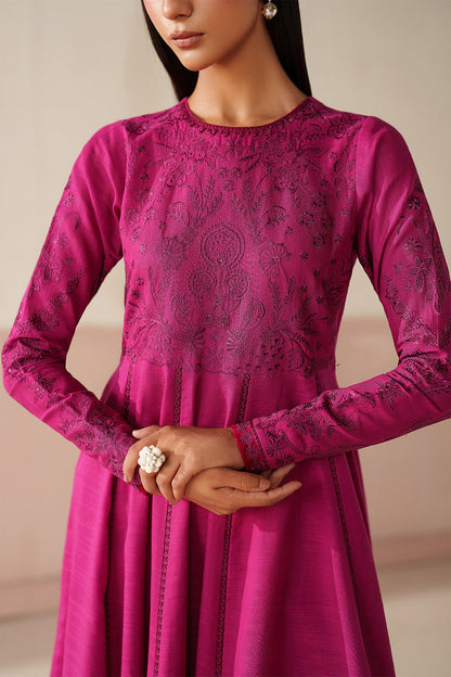 Embroidered Khaddar Pink