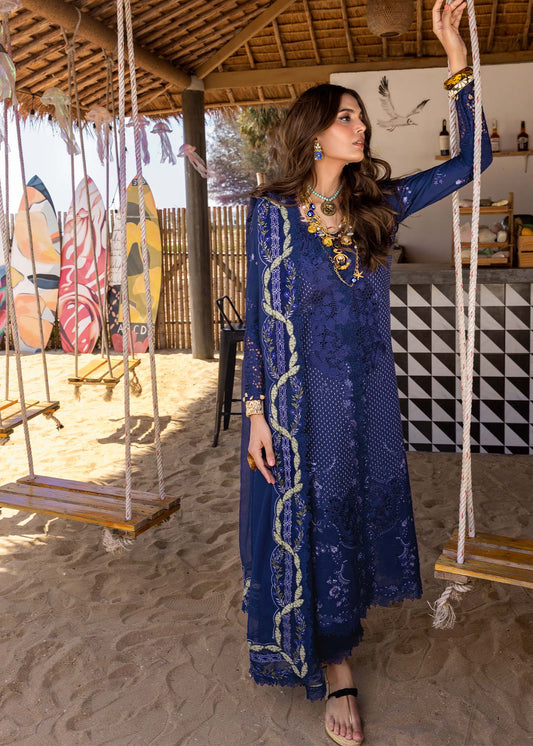 Saira Shakira Embroidered Luxury Lawn Unstitched 3Pc Suit LEYLA-B