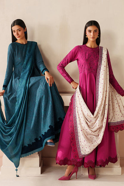 Embroidered Khaddar Pink