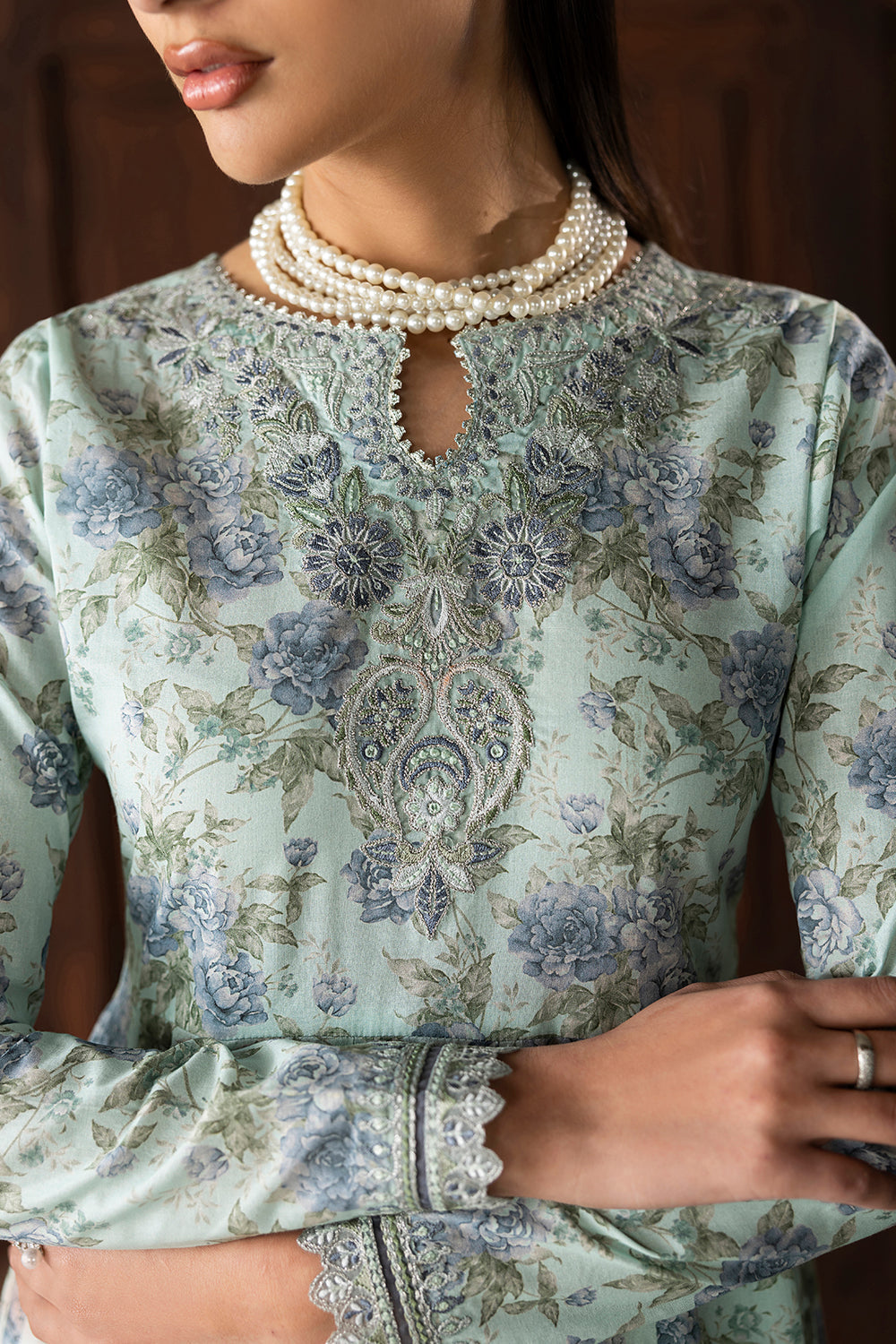 Stitched Green Dress