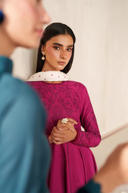 Embroidered Khaddar Pink