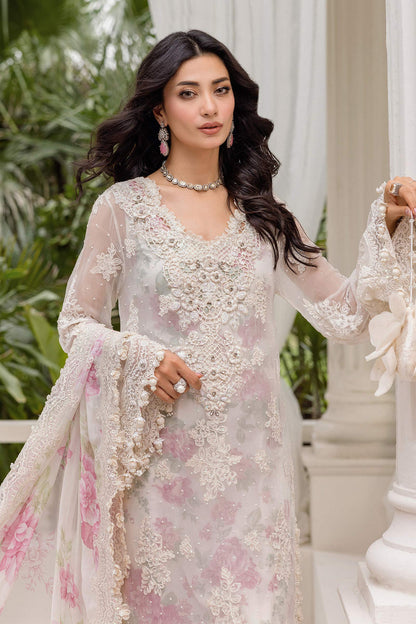 Maria B Embroidered Chiffon Suit | MPC-25-101